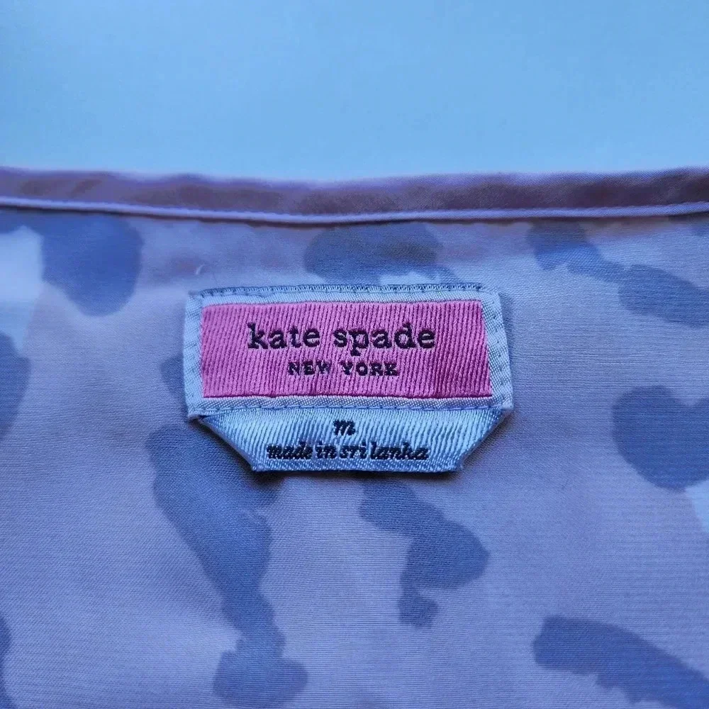 Kate Spade Panthera Cheetah Short Sleeve Midi Dress Pink Slip Tunic Satin Sz M